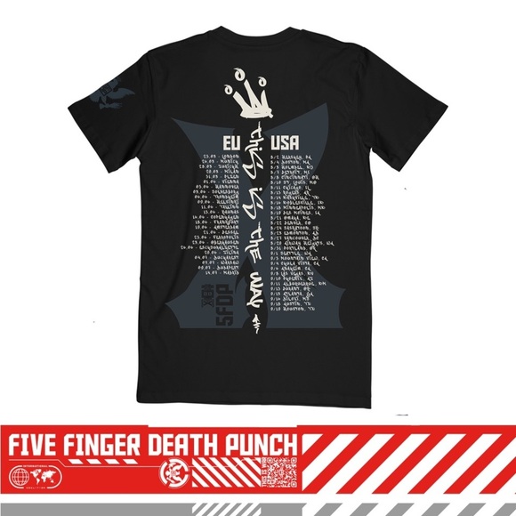FIVE FINGER DEATH PUNCH THIS IS THE WAY WORLD TOUR 2024 TEE Size Small - Picture 2 of 8